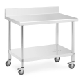 10012809 Mobilny stół gastronomiczny 100 x 70 cm z półką i rantem