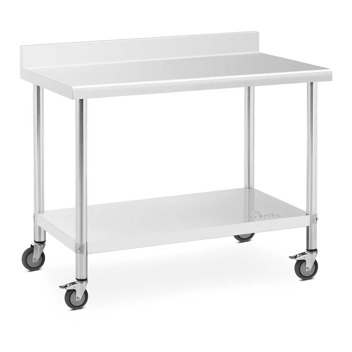 10012810 Mobilny stół gastronomiczny 120 x 60 cm z półką i rantem