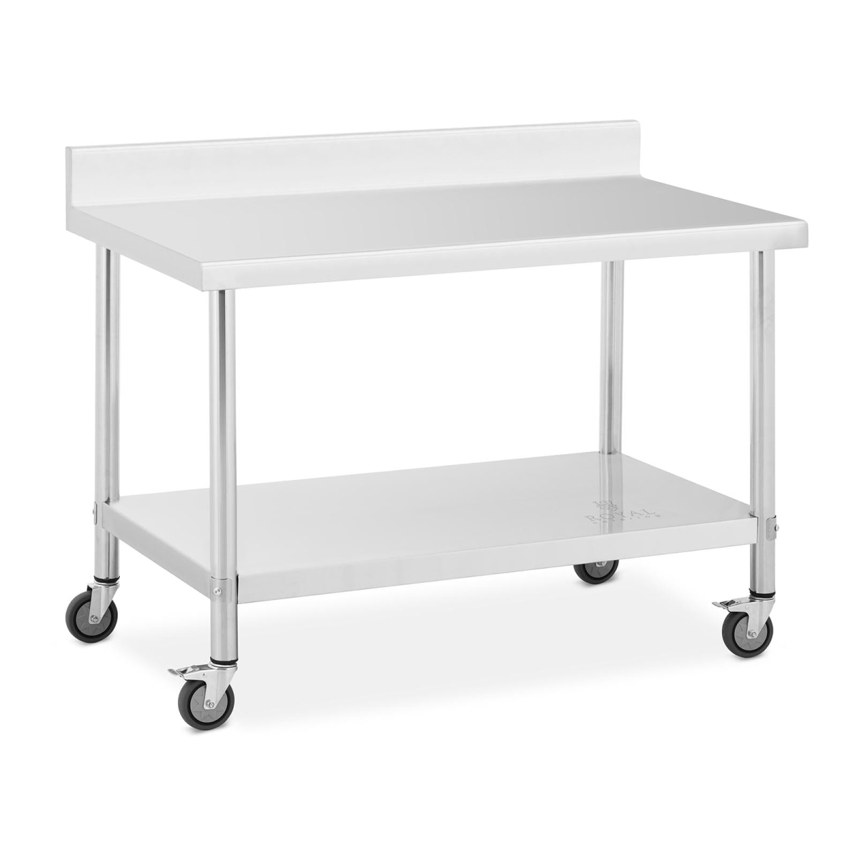 10012811 Mobilny stół gastronomiczny 120 x 70 cm z półką i rantem