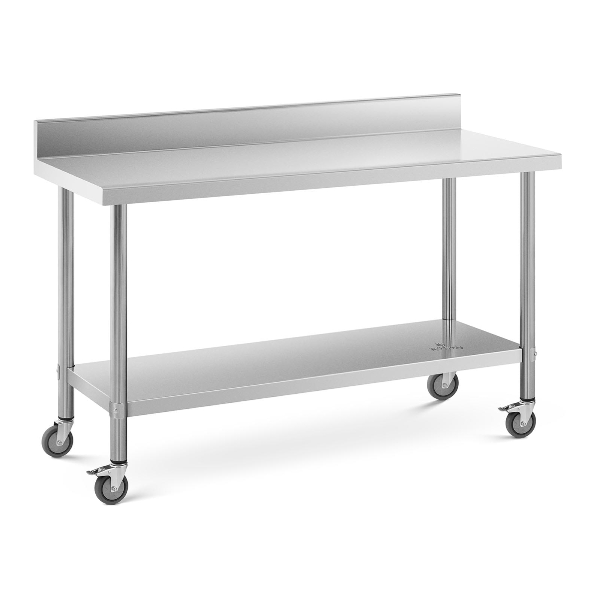 10012812 Mobilny stół gastronomiczny 150 x 60 cm z półką i rantem