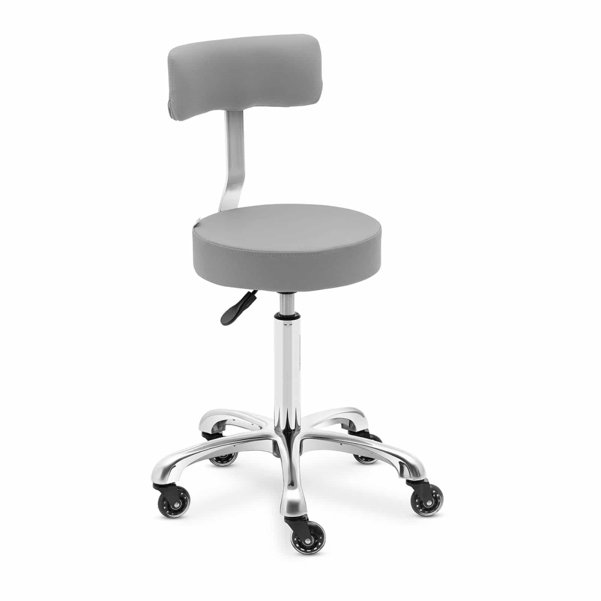 10040609 Krzesło kosmetyczne, jasnoszare