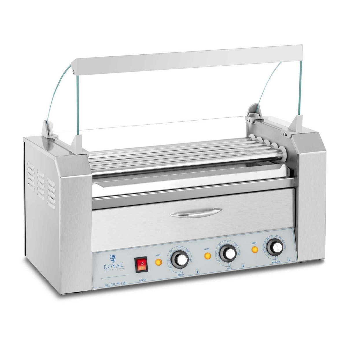 10011691 Podgrzewacz rolkowy do parówek z szufladą na pieczywo