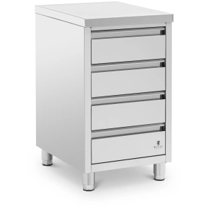 Szafka ze stali nierdzewnej z 4 szufladami |  RCCD-4S