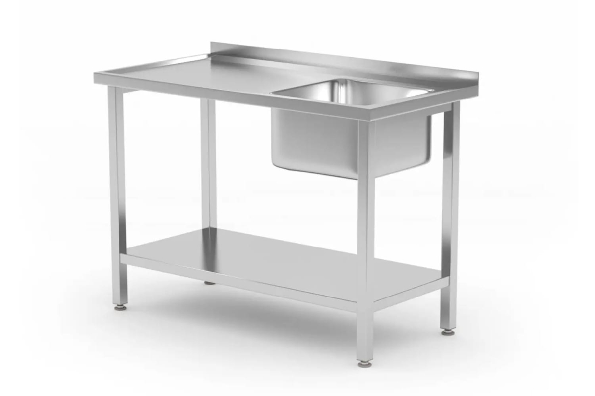 817018 Stół 100 x 60 x 85 cm ze zlewem po prawej dostepny na magnum-pro.pl