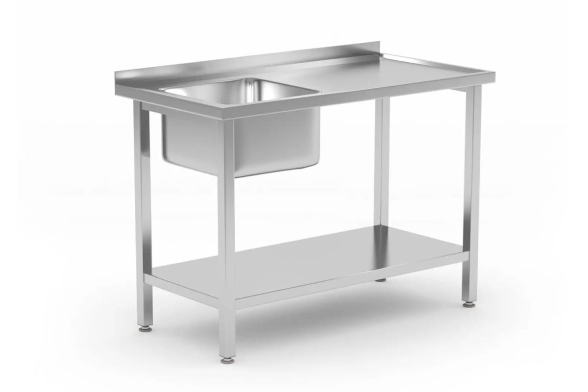 817025 Stół 100 x 60 x 85 cm ze zlewem po lewej dostepny na magnum-pro.pl