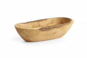 Podłużna miska na przekąski 20,5 x 9,5 x 5 cm z drewna oliwnego | 505335