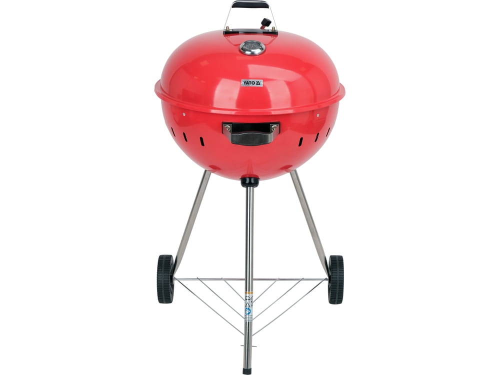 YG-20304 Grill ogrodowy 54 cm z pokrywą, czerwony