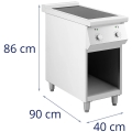 10012788 Kuchenka indukcyjna wymiary zewnętrzne: szerokość 40 cm, głębokość 90 cm, wysokość 86 cm