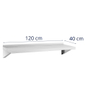 10012690 Półka wisząca Wymiary szerokość 120 cm, głębokość 40 cm