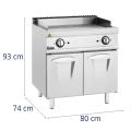 10013398 Płyta grillowa Wymiary: szerokość 80 cm, głębokość 74 cm, wysokość 93 cm