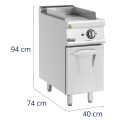 10013399 Płyta grillowa Wymiary: szerokość 40 cm, głębokość 74 cm, wysokość 94 cm