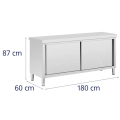 10013441 Stół gastronomiczny Wymiary długość 180 cm, głębokość 60 cm, wysokość 87 cm