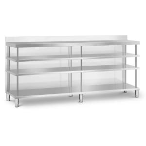 Stół barowy 250 x 60 cm z 3 półkami | 10013471