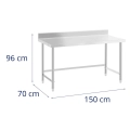 10012644 Stół roboczy Wymiary: szerokość 150 cm, głębokość 70 cm, wysokość 96 cm