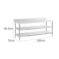 10012660 Stół roboczy Wymiary zewnętrzne: szerokość 200 cm, głębokość  70 cm, wysokość 96,5 cm