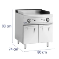 10013400 Płyta grillowa Wymiary: szerokość 80 cm, głębokość 74 cm, wysokość 93 cm
