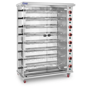 Gazowy rożen do kurczaków 8 szpikulców 40 kW | 10013527