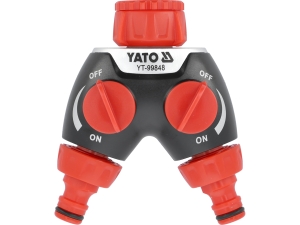 Zawór ogrodowy podwójny do wody kran YATO YT-99848