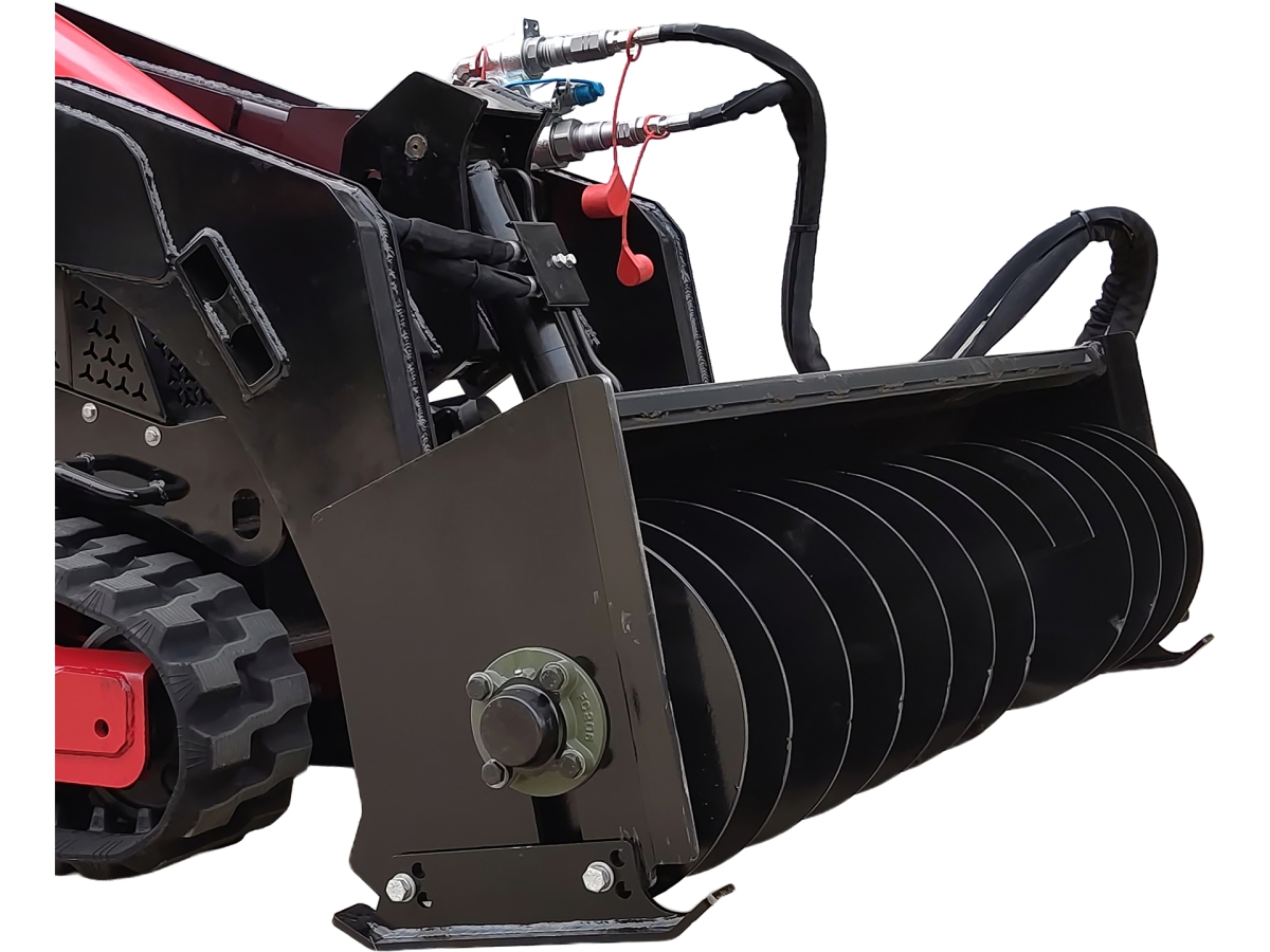 Zasypywacz śrubowy do miniładowarki gąsienicowej, czarna rama z hydrauliką YATO YT-86440