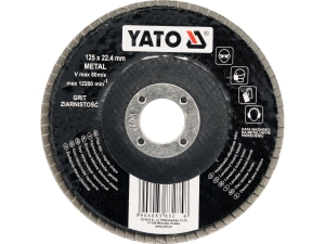 Ściernica listkowa YATO płaska 125mm P120 do metalu drewna i tworzyw YT-83276