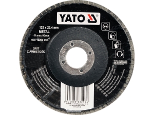 Ściernica listkowa wypukła YATO 125mm P120 do metalu drewna tworzyw YT-83296