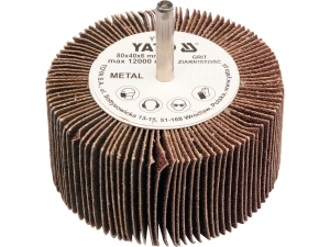Ściernica listkowa YATO trzpieniowa 80x40mm P120 do metalu drewna YT-83385