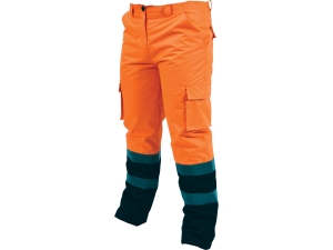 Spodnie robocze ocieplane YATO zimowe wodoodporne pomarańczowe rozmiar L YT-80957