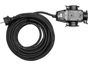 Przedłużacz ogrodowy YATO 10m 3 gniazda IP44 gumowy h07rn-f 3x1.5 YT-8116