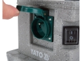 Zielone gniazdo wtykowe z odchyloną klapką i przełącznikiem w obudowie YATO YT-81272