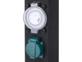 Zielone gniazdo 230V z zegarem programatora w zbliżeniu YATO YT-81276