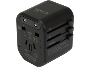 Adapter podróżny YATO ładowarka sieciowa usb usb-c qc 3.0 pd 18W YT-81300