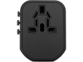 Adapter podróżny czarny widok z przodu gniazdo uniwersalne YATO YT-81300