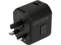 Adapter podróżny czarny wtyczka UK wysunięta z portami USB YATO YT-81300