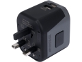 Adapter podróżny z wtyczką brytyjską trzybolcową widok z tyłu YATO YT-81301