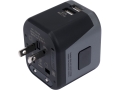 Adapter podróżny z wtyczką amerykańską płaską widok z tyłu z portami USB YATO YT-81301