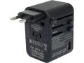 Adapter podróżny z wysuniętą wtyczką europejską, widok od boku YATO YT-81303