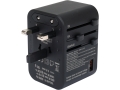 Adapter podróżny z wysuniętą wtyczką brytyjską, widok z boku YATO YT-81303