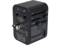 Adapter podróżny z wysuniętą wtyczką amerykańską, widok z boku YATO YT-81303