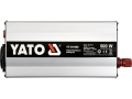 Przetwornica napięcia 12V 500W widok z góry z napisem wejścia i wyjścia YATO YT-81490