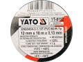 Etykieta taśmy izolacyjnej z parametrami 12 mm x 10 m i normą EN60454 YATO YT-8152
