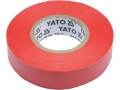 Taśma izolacyjna PVC czerwona na rolce, widok z przodu YATO YT-81592
