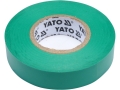 Taśma elektroizolacyjna zielona w rolce, widok z boku z logo YATO YT-81595