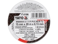 Etykieta taśmy elektroizolacyjnej z parametrami EN60454 i wymiarami 15 mm x 20 m YATO YT-81596
