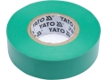 Taśma izolacyjna PVC zielona na szpuli, widok z ukosa YATO YT-81652