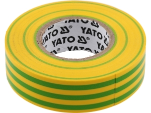Taśma elektroizolacyjna YATO PCV izolacyjna 19mm x 20m żółto zielona YT-81655