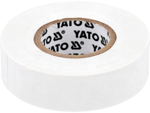 Taśma elektroizolacyjna YATO pvc 19mm x 20m biała ognioodporna YT-81656