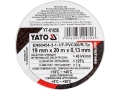Etykieta taśmy elektroizolacyjnej 19 mm x 20 m z normą EN60454 YATO YT-81656
