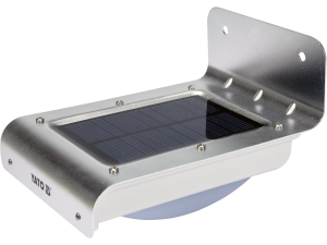 Lampa solarna YATO ścienna kinkiet z czujnikiem ruchu i zmierzchu YT-81855
