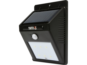 Lampa reflektorowa YATO solarna 1W 120 lm czarna z czujnikiem ruchu YT-81856