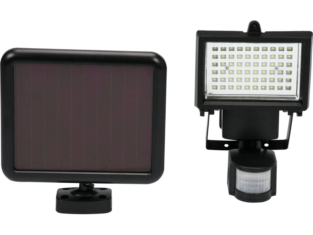 Reflektor solarny LED z czujnikiem ruchu i panelem solarnym, czarny YATO YT-81860